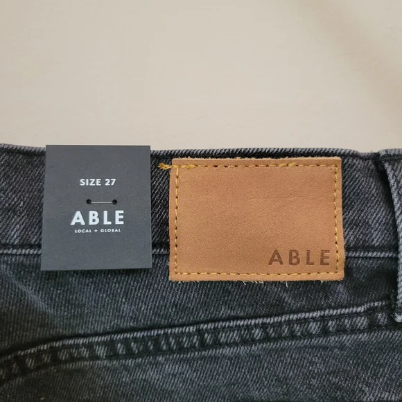 Able Becky Straight Leg Grey Jean - Picture 5 of 5